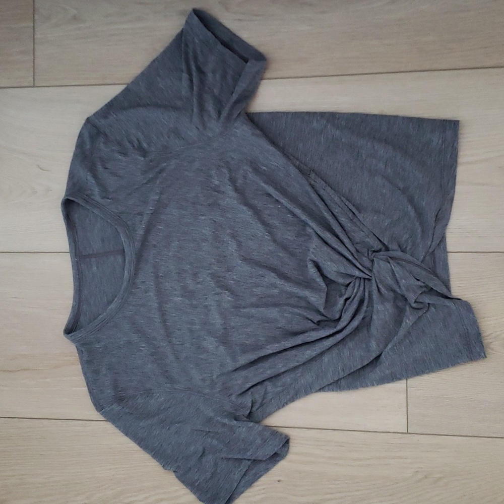 Grey lululemon tie knot shirt